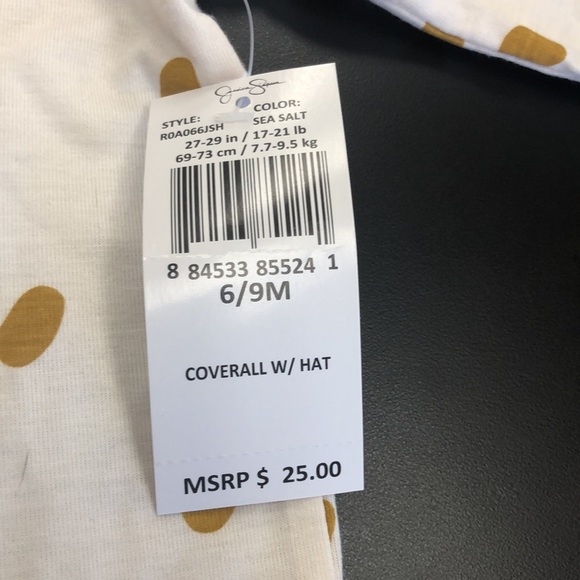 Jessica Simpson Baby Coverall w/ hat. NWT! - Picture 3 of 5